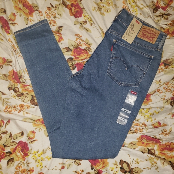 Levis 710 Blue Sz 31&32 Stretch Ankle Super Skinny - Picture 8 of 8